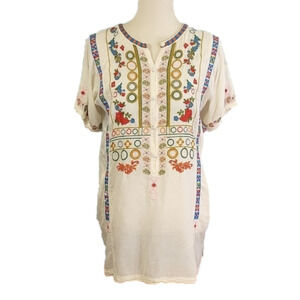 𝅺BLYA embroidered tunic top size M